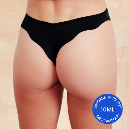 Gracie Leakproof Thong - Discreet Menstrual & Bladder Protection, Size Range XS-XXL