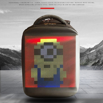 LED Advertising Backpack Screen Portable Mobile Phone WiFi Mobile Control featuring a playful minion design made from vibrant LED lights to enhance advertising and marketing initiatives.