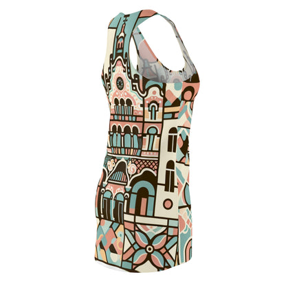Athena Braxton Barcelona Racerback Dress styled for casual outings, exemplifying comfort and elegance by Dazzling Dreams Studio, perfect for embracing the spirit of Barcelona.