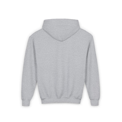 Chic Child’s Wicked Movie Graphic Pullover Hoodie in soft grey, displaying a refined back view, perfect for trendy children's wardrobes.