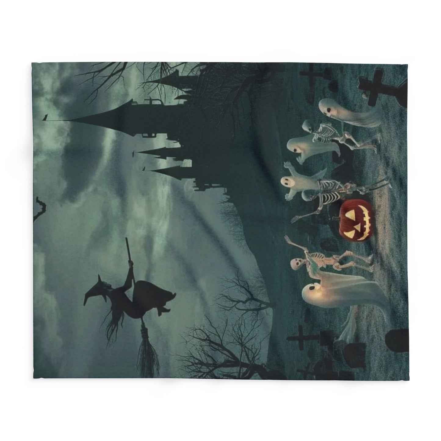 Decorative and Warm Halloween Spooky Arctic Fleece Blanket 3 Sizes