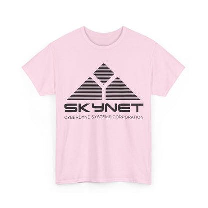 Luxury unisex Skynet Cyberdyne Systems - Terminator Retro Logo Graphic Tee in soft pink fabric, featuring a striking graphic logo.