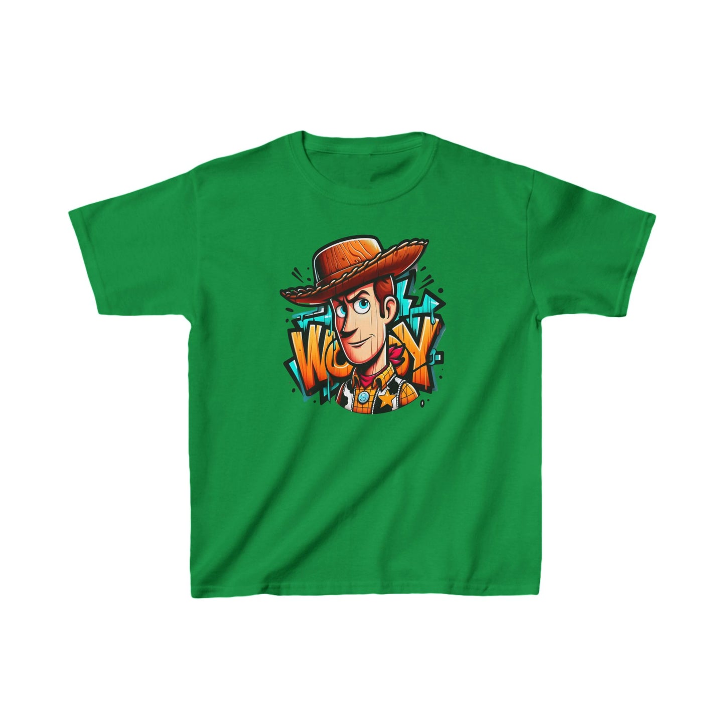 Childs Woody Graffiti Unisex Graphic Tee Shirt Kids