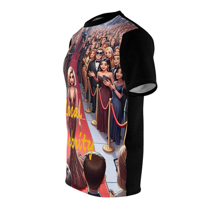 Dazzling Dreams Studio's Celebration of Diversity Tee, perfect for fashion enthusiasts, highlighting unity and joy with its striking red carpet illustration.