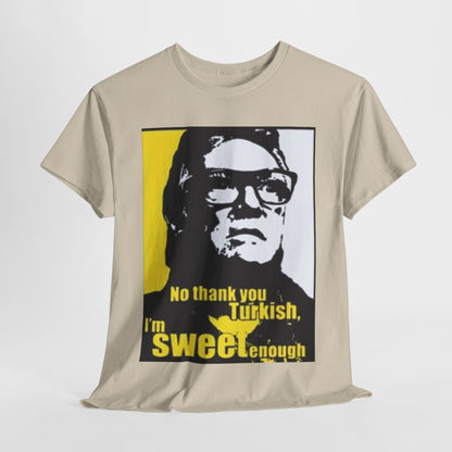 Chic presentation of the Brick Top Snatch Funny Mens Womens Graphic T-Shirt, emphasising its striking graphic and unique colour palette, perfect for a stylish and humorous statement.