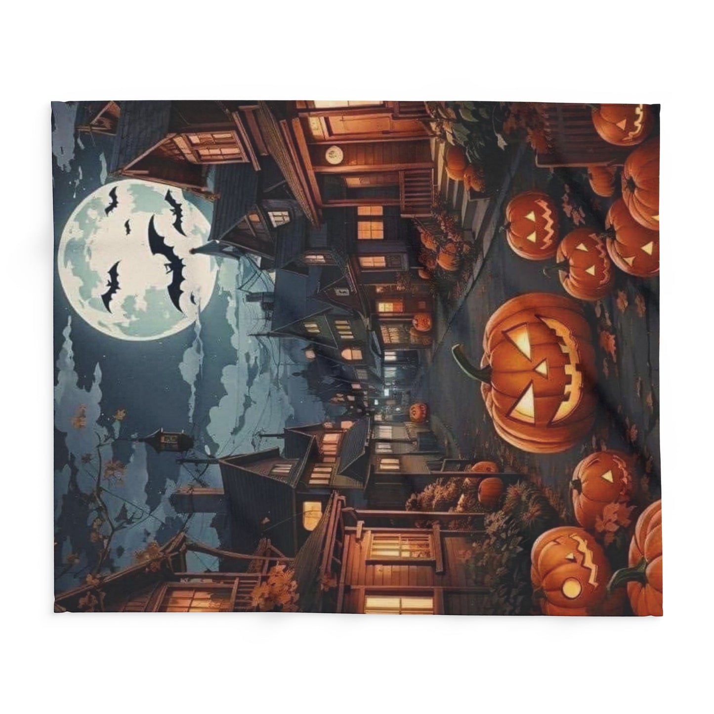 Decorative and Warm Halloween Spooky Arctic Fleece Blanket 3 Sizes