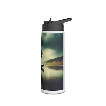 Luxury Fantasy Paddleboarding Stainless Steel Water Bottle featuring elegant design and vibrant graphics, ideal for outdoor adventures.