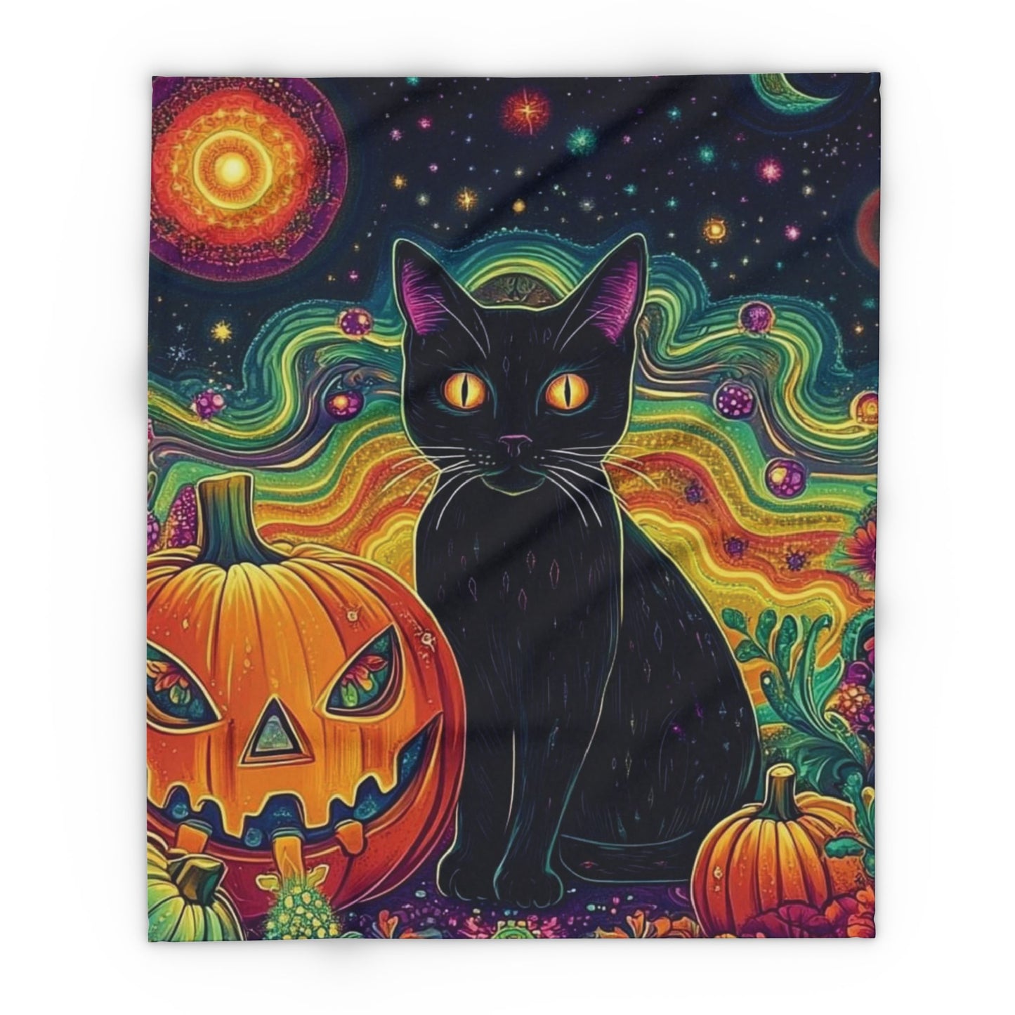 Decorative and Warm Halloween Spooky Arctic Fleece Blanket 3 Sizes