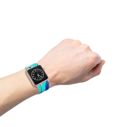 GraphiCraze Neon Abstract Pattern Apple Watch Band in use, highlighting its stylish design and comfortable fit, created by Dazzling Dreams Studio.