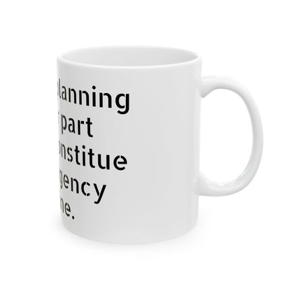 Sophisticated ceramic mug displaying a witty inappropriate slogan, perfect for enjoying coffee with a touch of humour.