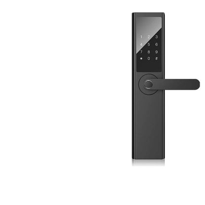 Luxury Home Security Door Fingerprint Lock - Elegant black design with keypad and handle, showcasing advanced technology and sophistication.