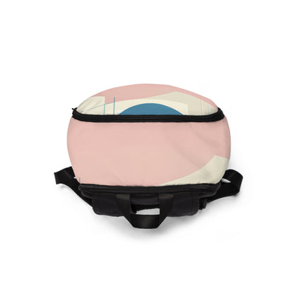 Comfortable and durable straps of the Pastel Gradient Modern Backpack from Dazzling Dreams Studio, crafted for elegance and ease of carrying.
