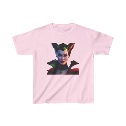 Maleficent Kids Tee featuring an enchanting image of the iconic character, crafted for young Disney enthusiasts. Ideal for stylish casual wear, this soft cotton t-shirt comes in multiple colours, embodying comfort and magical charm.