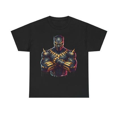 Elevate Your Style With The Black Panther Unisex Graphic Tee – Iconic Marvel Superhero Design featuring a striking illustration of Black Panther in a stylish black backdrop.