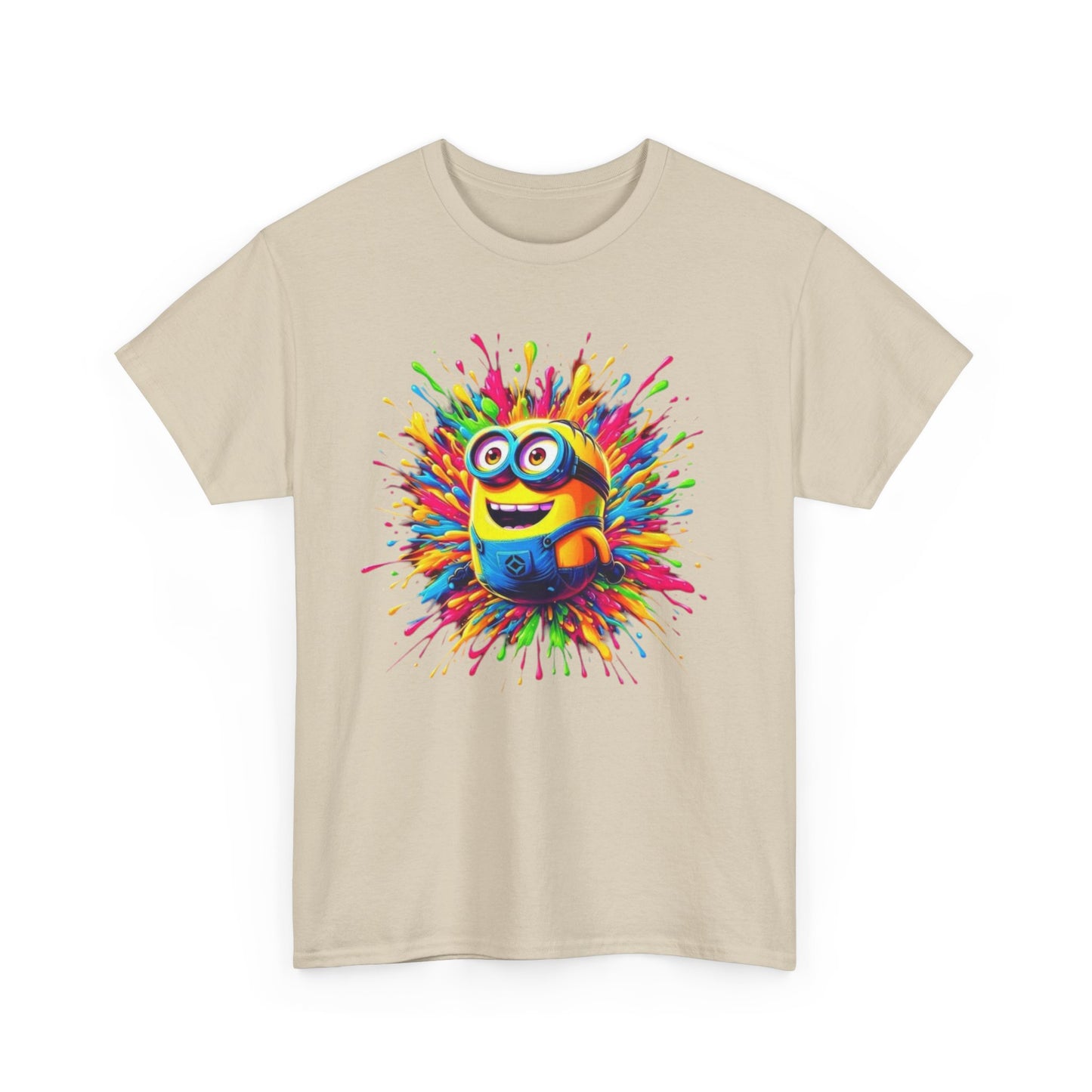 Funny T-Shirt Men's Minion Paint Splash Graphic Tee Artistic Unisex TEE Women´s