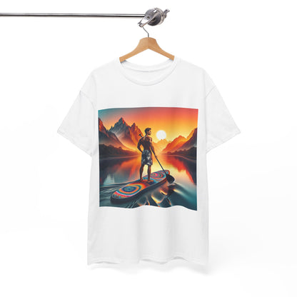 Comfortable and breathable paddleboarding t-shirt from Dazzling Dreams Studio, designed for adventurers who wish to connect with nature.