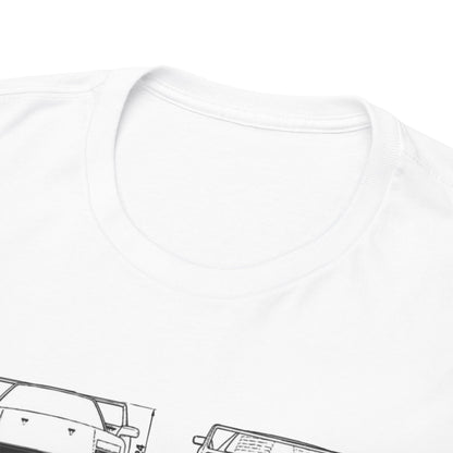 Refined T-Shirt Ferrari F40 Marlboro Graphic Design Tee focusing on the neckline and exquisite detailing, embodying both style and passion for luxury automobiles.