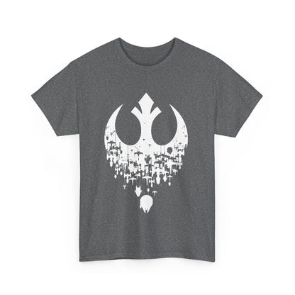 Front view of Star Wars Rebels Graphic T-Shirt in dark grey, featuring a unique graphic design that embodies adventure and style in premium cotton.