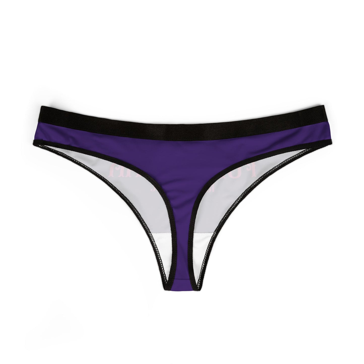 Womens Naughty Thong Panties - Cheeky, Sexy Design with "PORNSTAR It's a Secret"