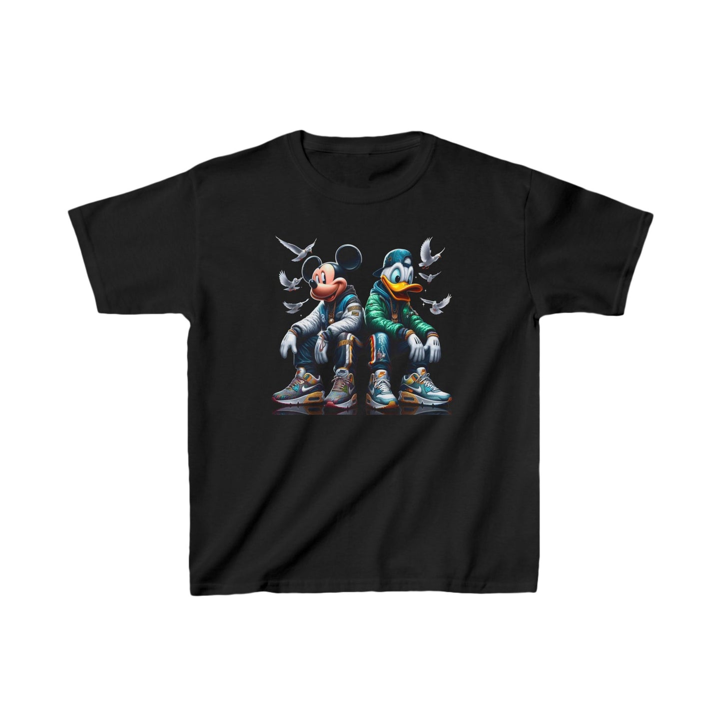 Unisex Kids  Mickey and Donald Street Style T Shirt Tee Youths Childs