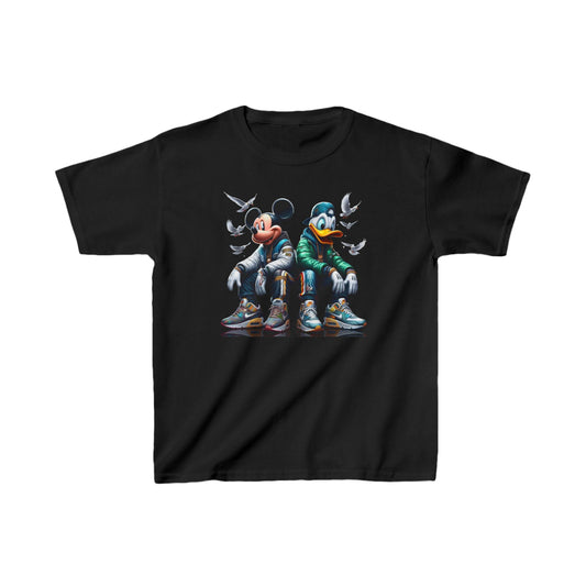 Unisex Kids  Mickey and Donald Street Style T Shirt Tee Youths Childs