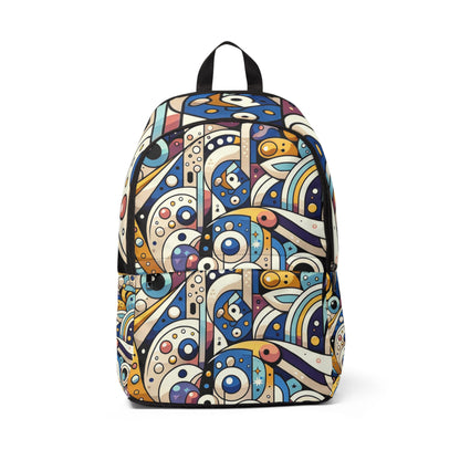 Stylish Modern Play Backpack by Dazzling Dreams Studio showcasing a cartoon-inspired design with elegant colour fusion, perfect for trendsetting individuals.