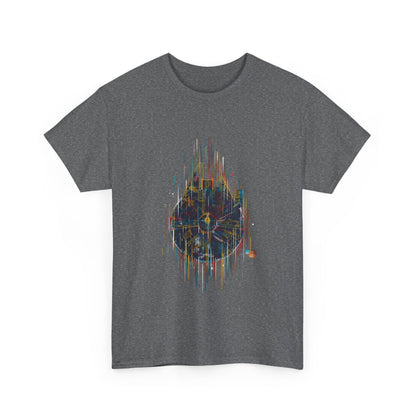 Millennium Falcon Abstract Art Graphic T-Shirt in urban grey, featuring a striking artistic design that embodies comfort and style.