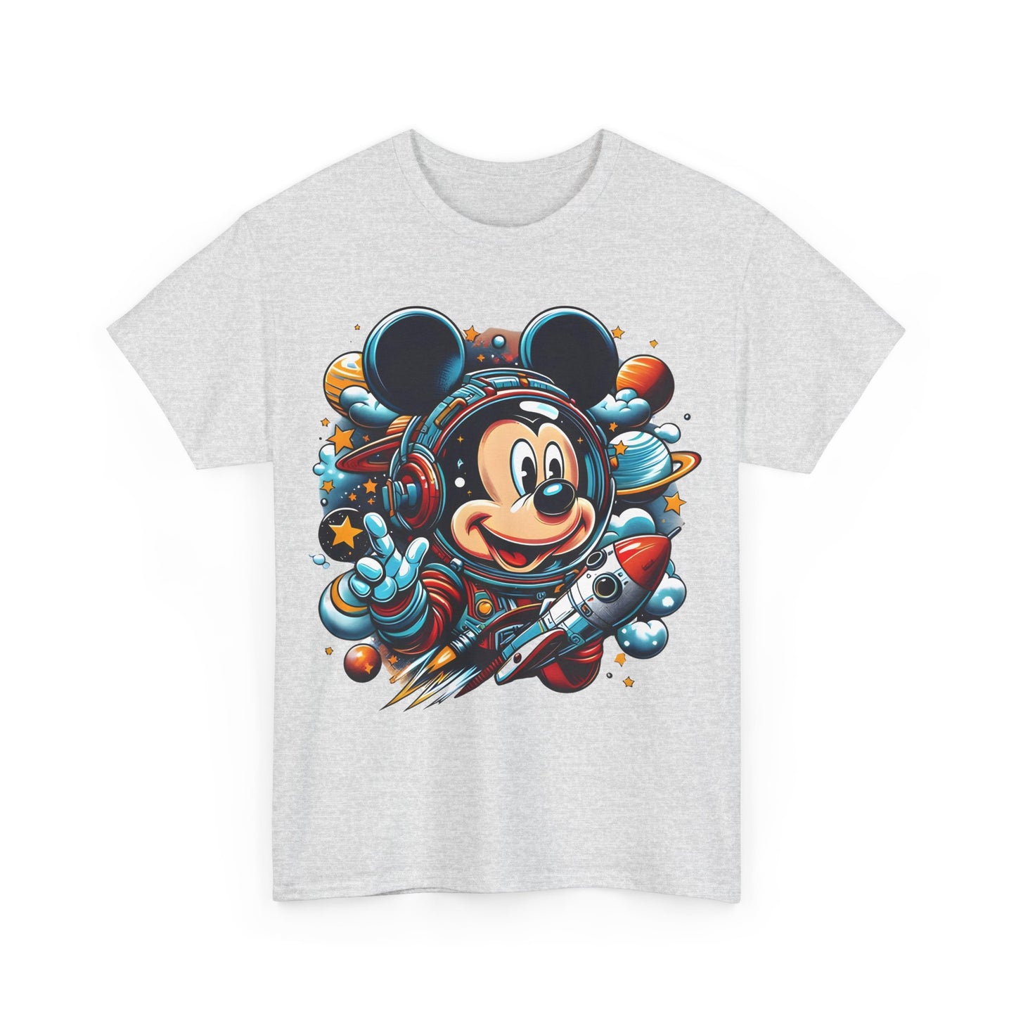 Blast Off with Mickey Astronaut Graphic Unisex Graphic Tee Shirt