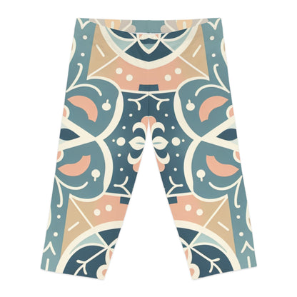 Chic and stylish design of Sweat Symphony Capri Leggings from Dazzling Dreams Studio, perfect for transitioning from gym to casual outings.