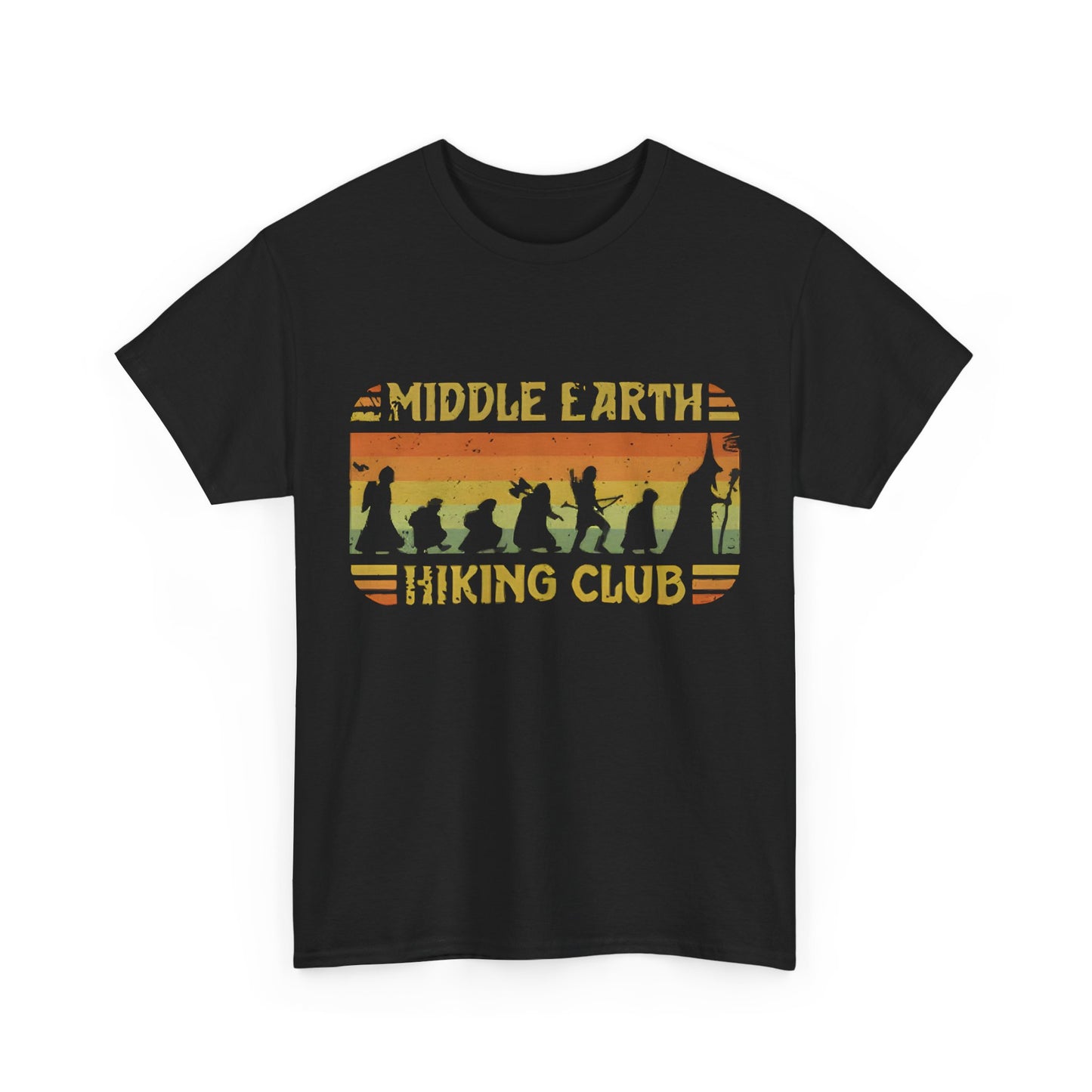 Middle Earth Hiking Club Tolkien Graphic Unisex  Tee Shirt