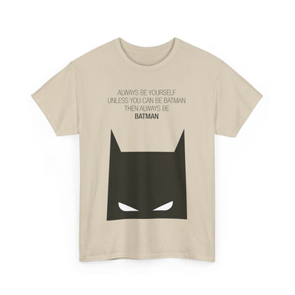 Always Be Yourself – Stylish beige Graphic T-Shirt highlighting the striking Batman logo, embodying sophistication for modern trends.