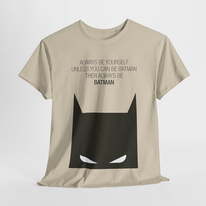 Always Be Yourself – Graphic T-Shirt featuring the iconic Batman logo in a sophisticated beige colour, perfect for urban style.