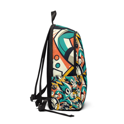 Close-up view of the spacious interior of the Trendy Fusion Ecliptic Reverie Backpack by Dazzling Dreams Studio, highlighting its functional compartments and high-quality materials.