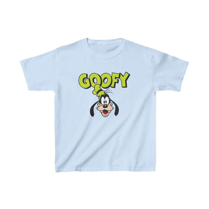 Unisex Kids Goofy Cotton T-Shirt Tee in light blue, featuring an enchanting Goofy graphic, a perfect blend of comfort and playful elegance for youths.