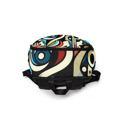 Close-up of the luxurious Dynamic Cartoon-Inspired Backpack from Dazzling Dreams Studio showcasing its playful characters and high-quality materials.