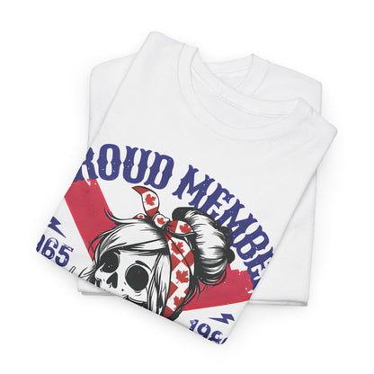 Stacked Generation X Women’s Graphic T-Shirts showcasing the vibrant design of a skeleton woman, representing the bold statement of being a proud member of the 'F..k Your Feelings' generation.