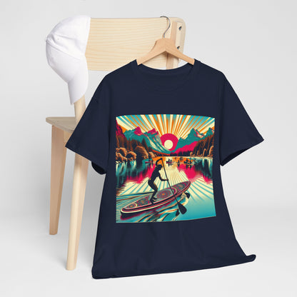 Stylish Paddle Board T-Shirt from Dazzling Dreams Studio, ideal for casual outings or water sports, embodying nature-inspired luxury.