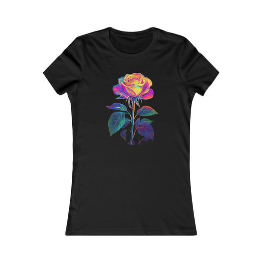 Rose Reverie  Sexy Women's Graphic Cotton Funny T Shirt Tee.