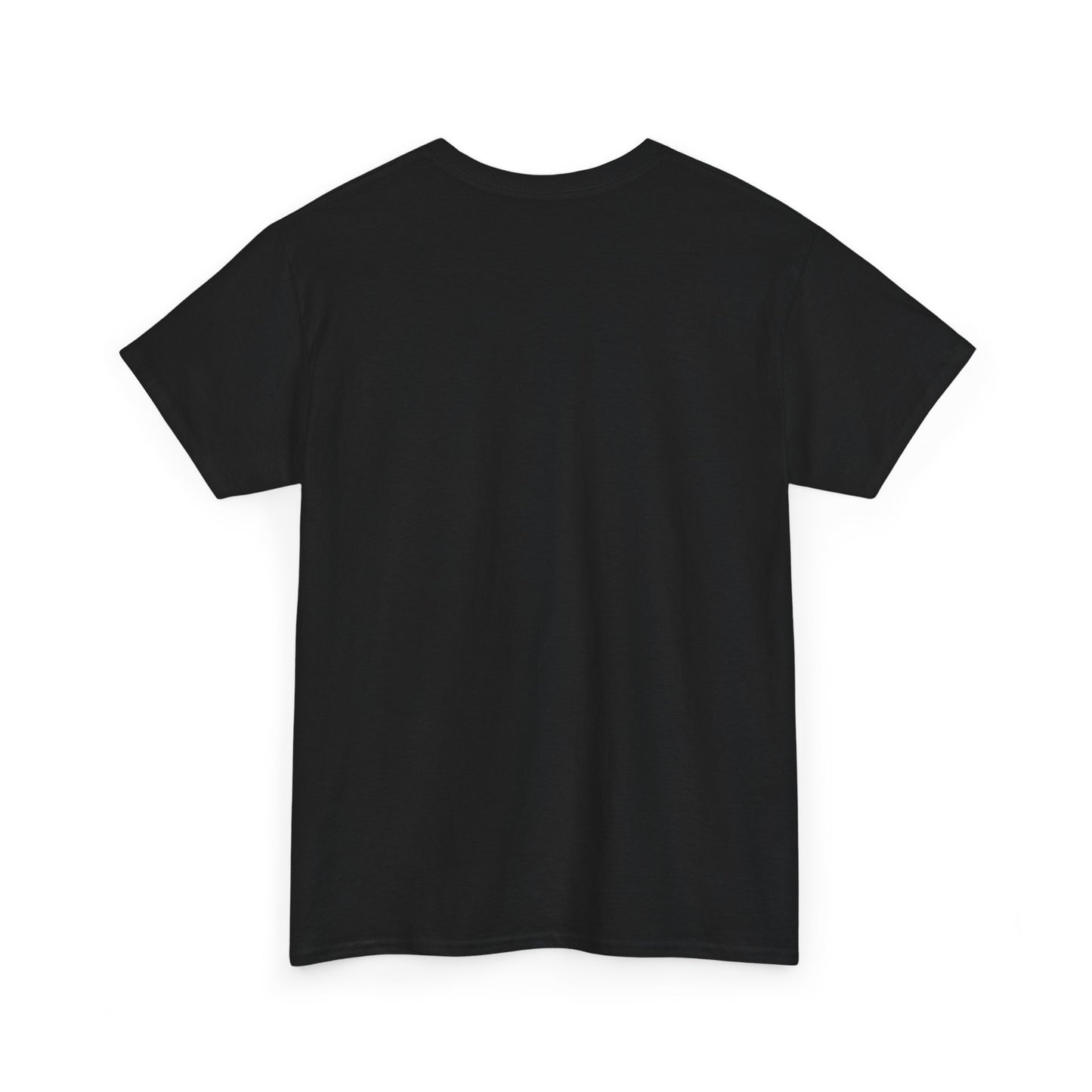 Back view of a stylish black men's t-shirt, designed for car lovers, with a focus on classic automotive culture.