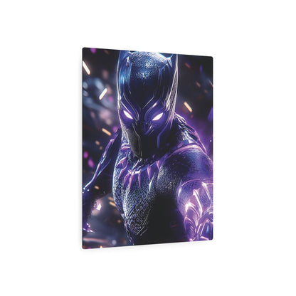 Stunning Black Panther Metal Art Poster illustrating the majestic black panther, an exquisite choice for upscale home decoration.