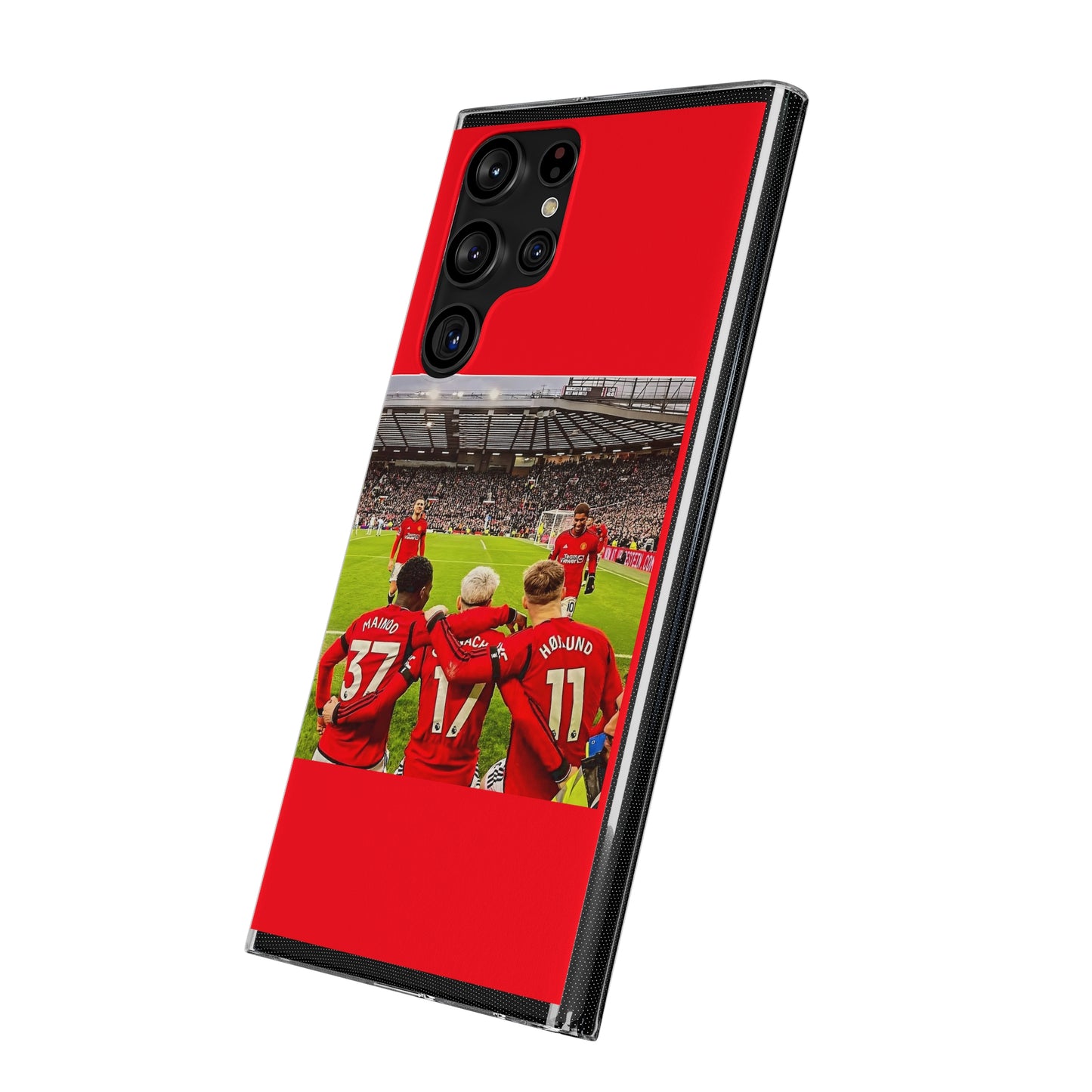 Manchester United Mainoo Garnach Hojlund Soft Phone Case - Soccer Fan Gift,