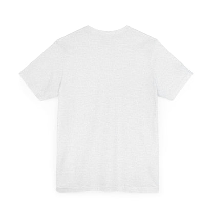 Back view of the Sabrina Carpenter Inspired Unisex Short Sleeve Tee in a light fabric, ideal for layering and casual elegance.