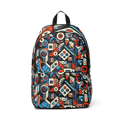 Trendy Cartoon-Character Backpack by Dazzling Dreams Studio, featuring vibrant funky patterns and comic-style art, perfect for a luxurious yet playful look.