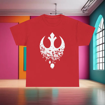 Luxurious Star Wars Rebels Graphic T-Shirt in vibrant red, featuring an artistic design inspired by the beloved series, perfect for stylish urban wear.