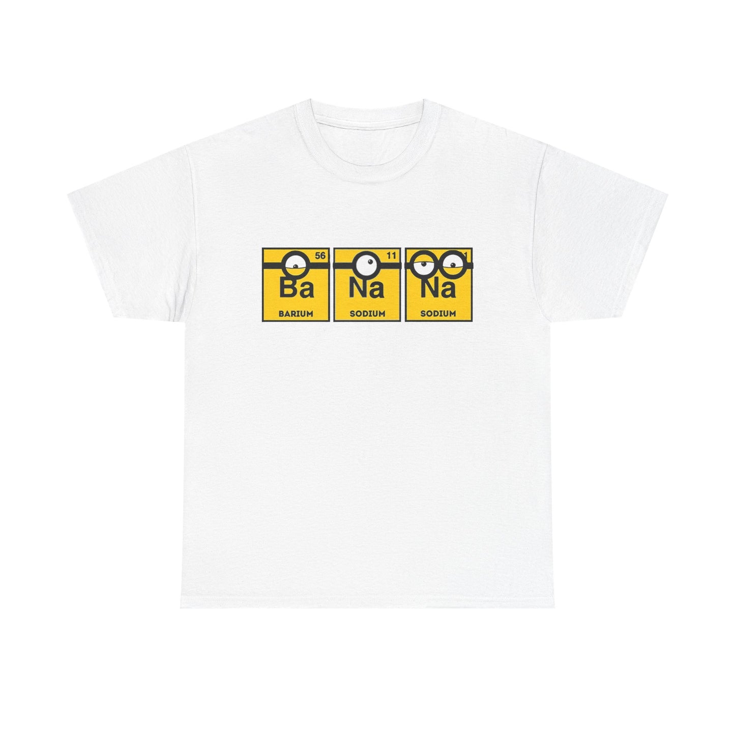 Men's Funny T-Shirt: Minions Periodic Table Design Ba, Na, Na Funny Tee Unisex