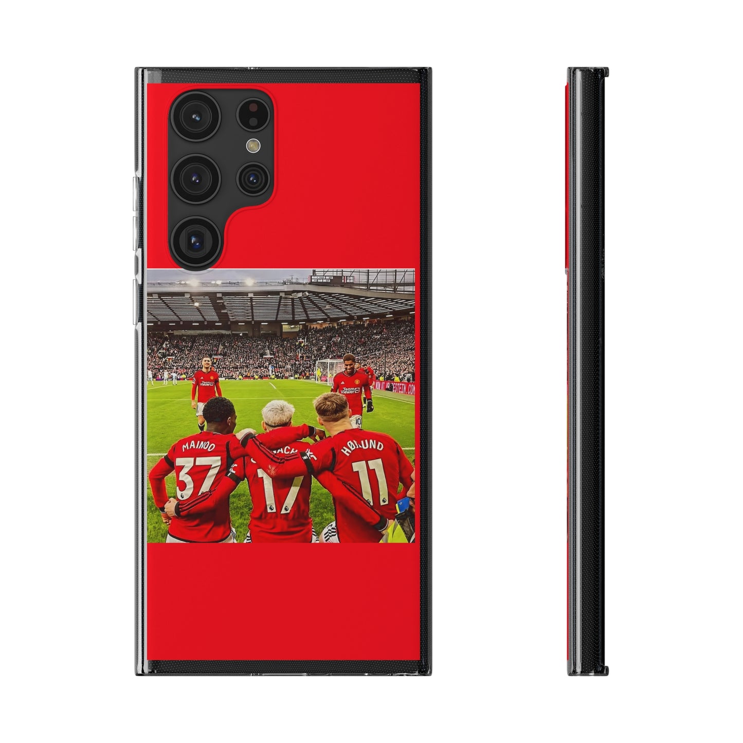 Manchester United Mainoo Garnach Hojlund Soft Phone Case - Soccer Fan Gift,