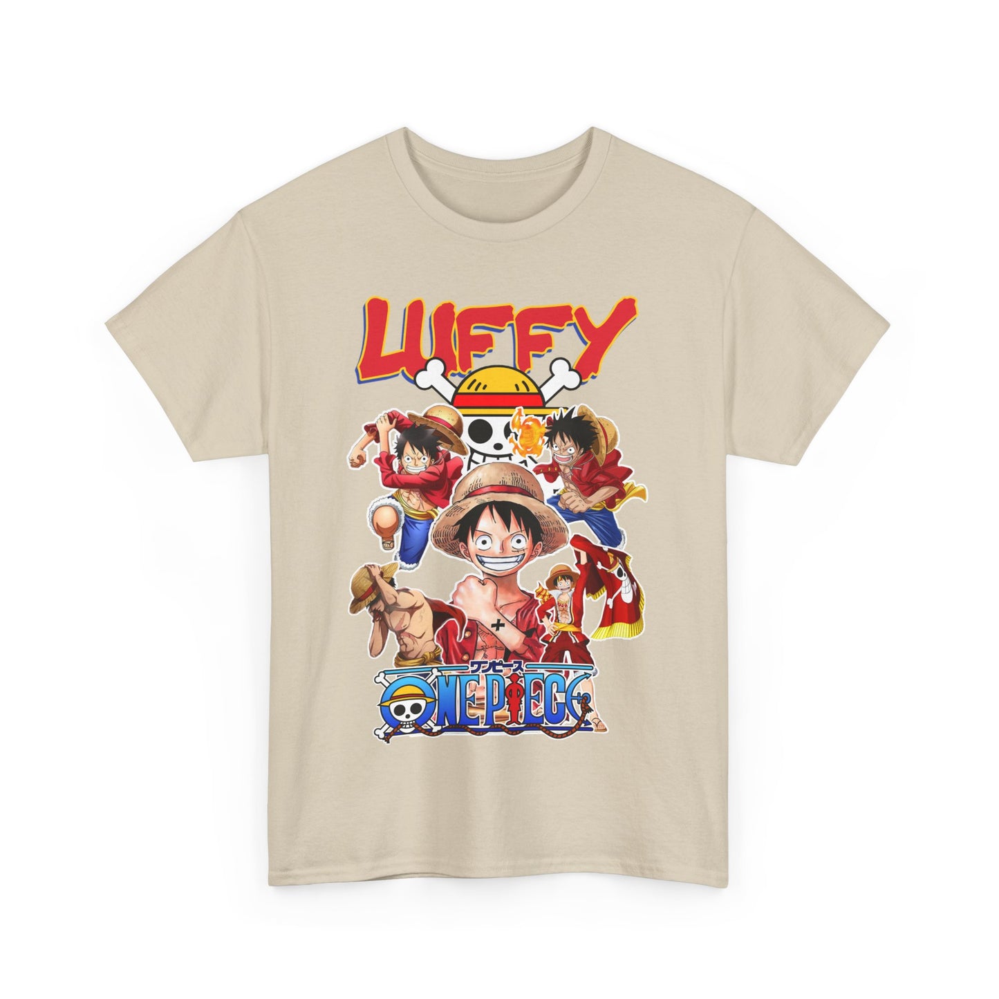 Luxurious folded 'One Piece' T-shirt, showcasing detailed anime artwork, perfect for collectors and fashion enthusiasts alike.