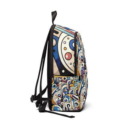 Close-up view of the Modern Play Backpack by Dazzling Dreams Studio, featuring sophisticated motifs and high-quality materials for a luxurious, playful look.