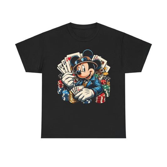 Mickey Mouse Poker Unisex Graphic Tee Shirt