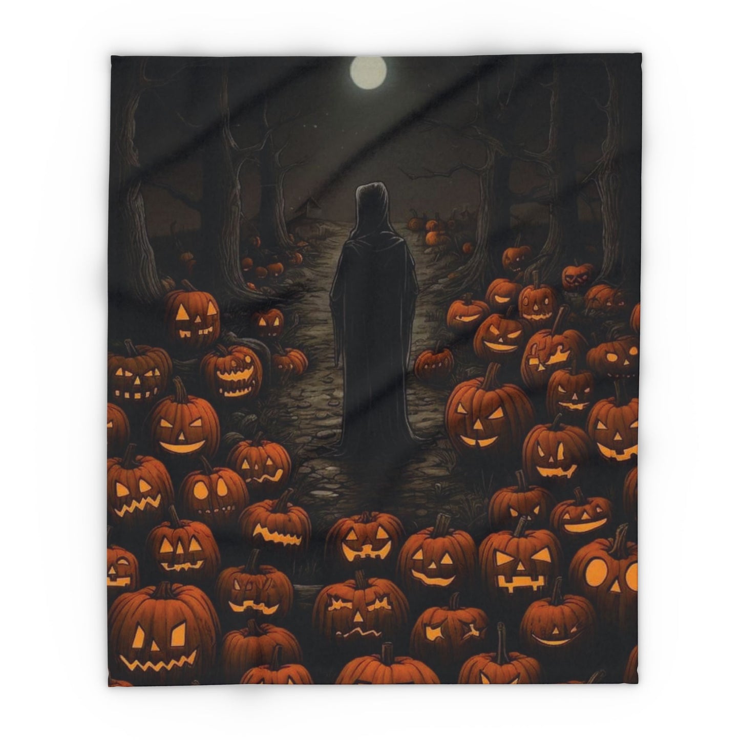 Decorative and Warm Halloween Spooky Arctic Fleece Blanket 3 Sizes